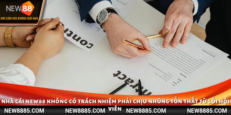 Nhà cái New88 không có trách nhiệm phải chịu những tổn thất từ lỗi hội viên