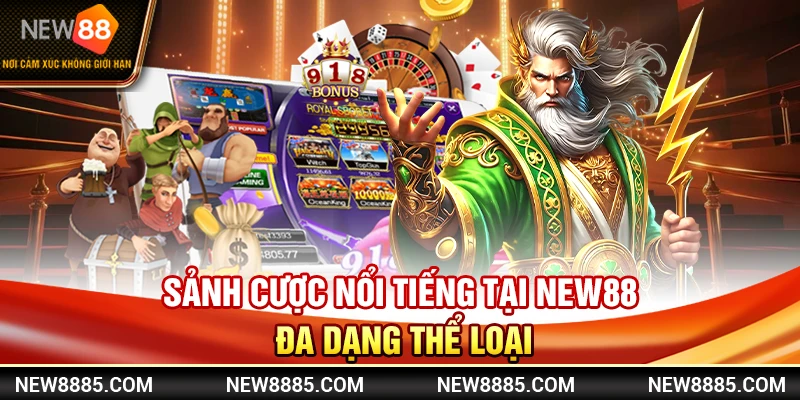 Sảnh cược nổi tiếng tại NEW88 đa dạng thể loại